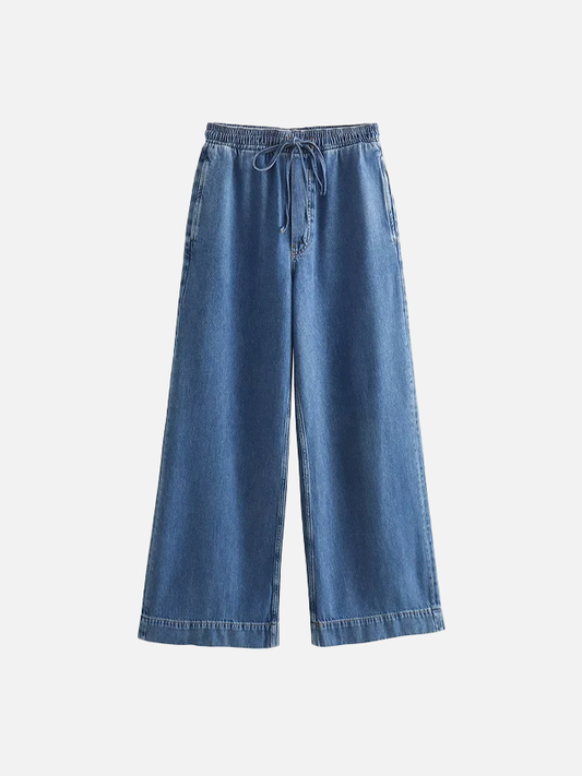 Versatile Lace-Up High Waist Denim Jeans - Luxuryurbanwear