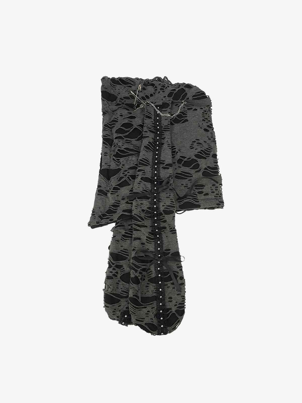 Punk Gothic Lace-Up Bow Earflap Trapper Hat