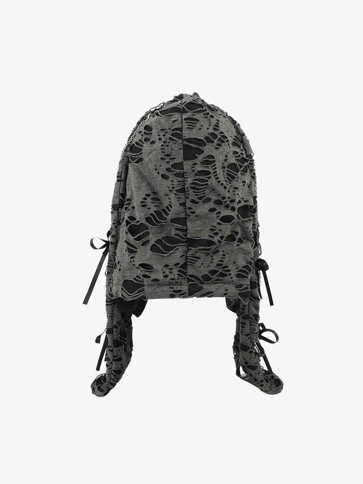 Punk Gothic Lace-Up Bow Earflap Trapper Hat