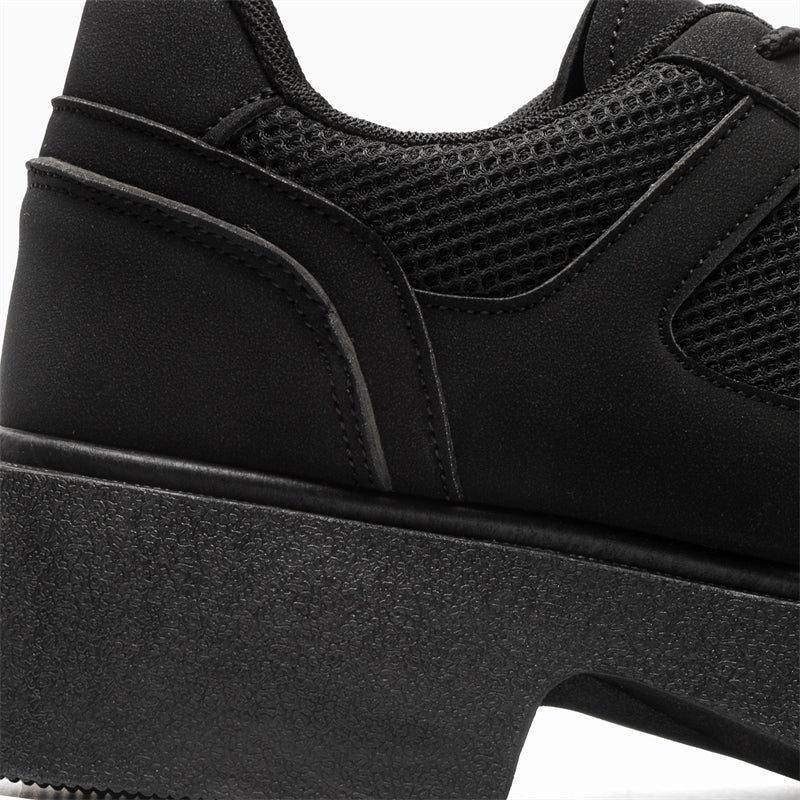 MLB LTHR-20 Chunky Platform Mesh-Detail Boots - Luxuryurbanwear