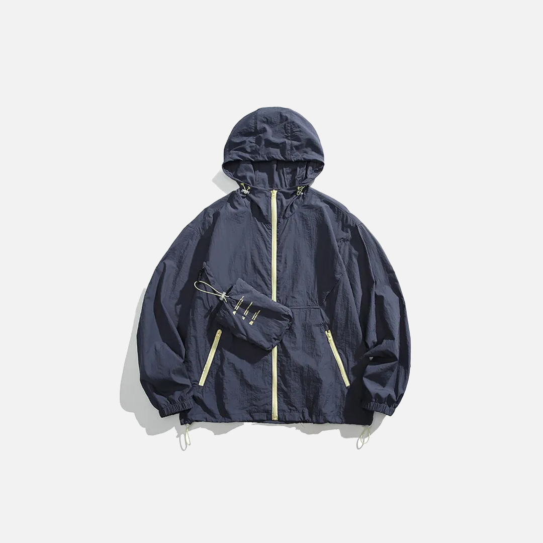 Flattering Sunscreen Hooded Windbreaker Jacket - Luxuryurbanwear