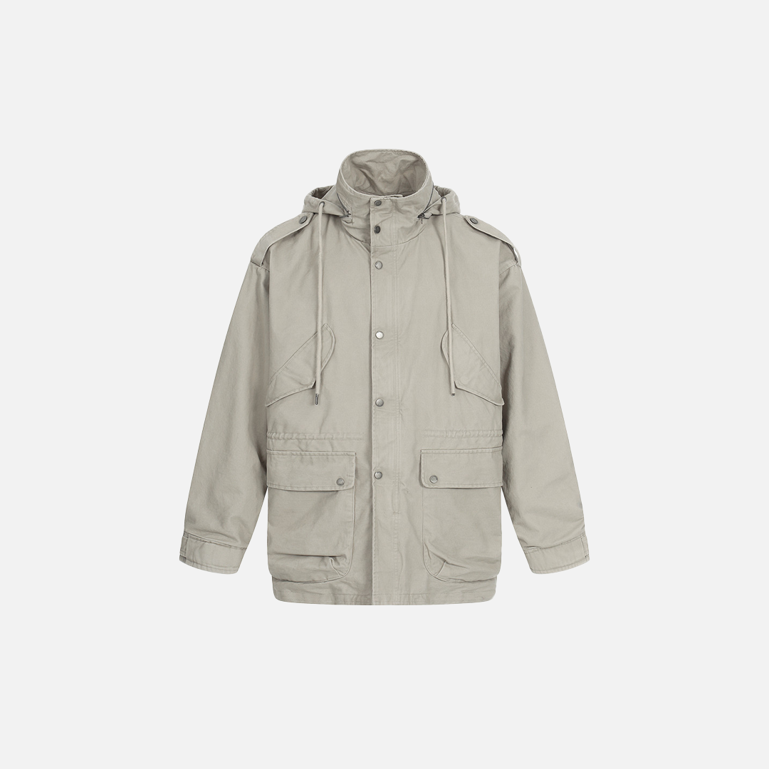 Stylish High Collar Multi Pocket Windbreaker Jacket - Luxuryurbanwear