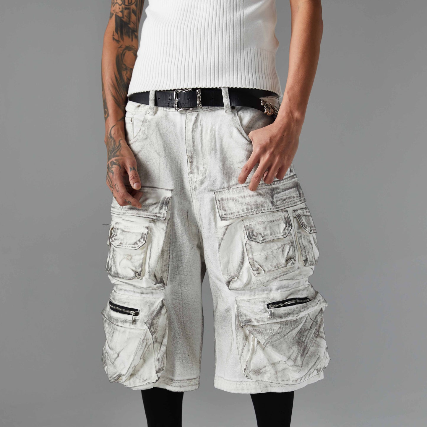 Multi-Pocket | Washed Cargo Shorts - Luxuryurbanwear