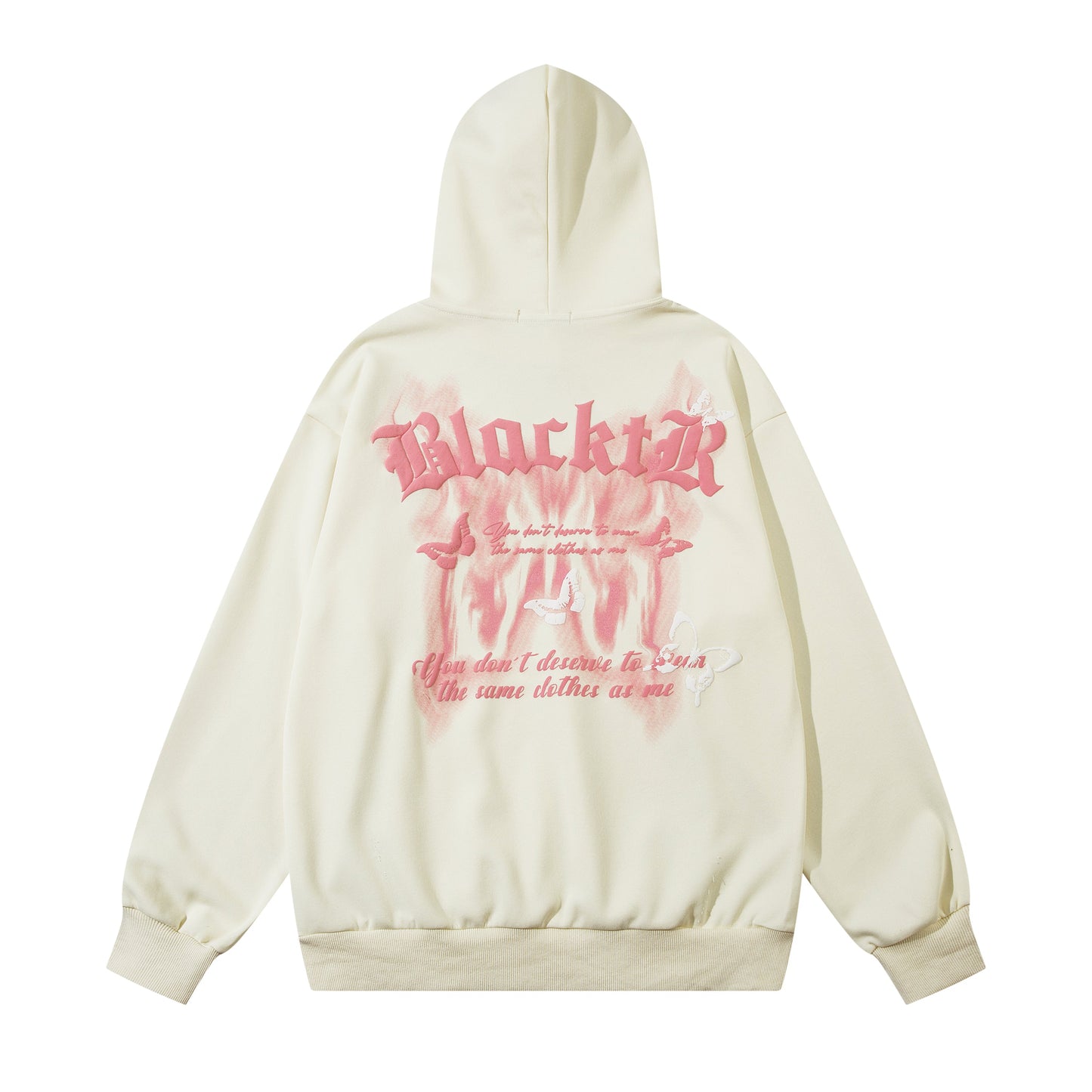 Gothic Butterfly Print Oversized Hoodie - Dark Aesthetic Y2K | LuxuryUrbanwear