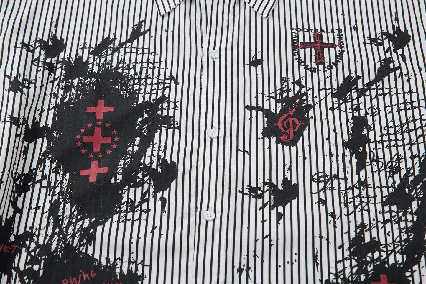 Graffiti Print Layered | Striped Sweatshirt - Luxuryurbanwear