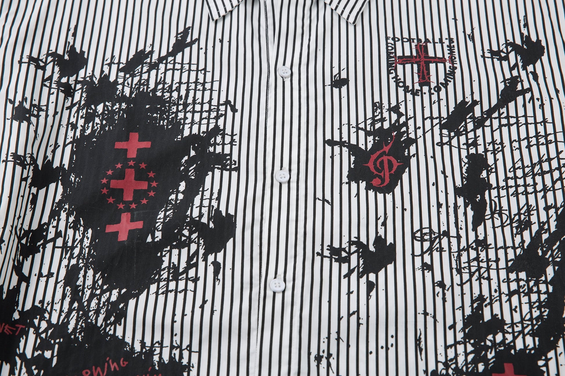 Graffiti Print Layered | Striped Sweatshirt - Luxuryurbanwear