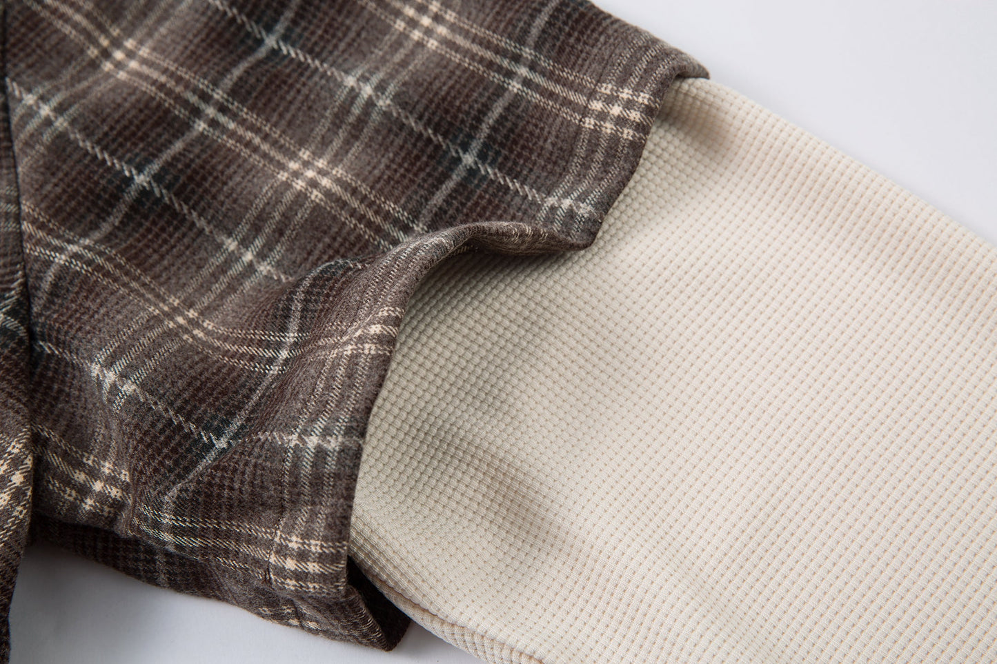 Vintage Plaid Contrast | Layered Sweatshirt - Luxuryurbanwear