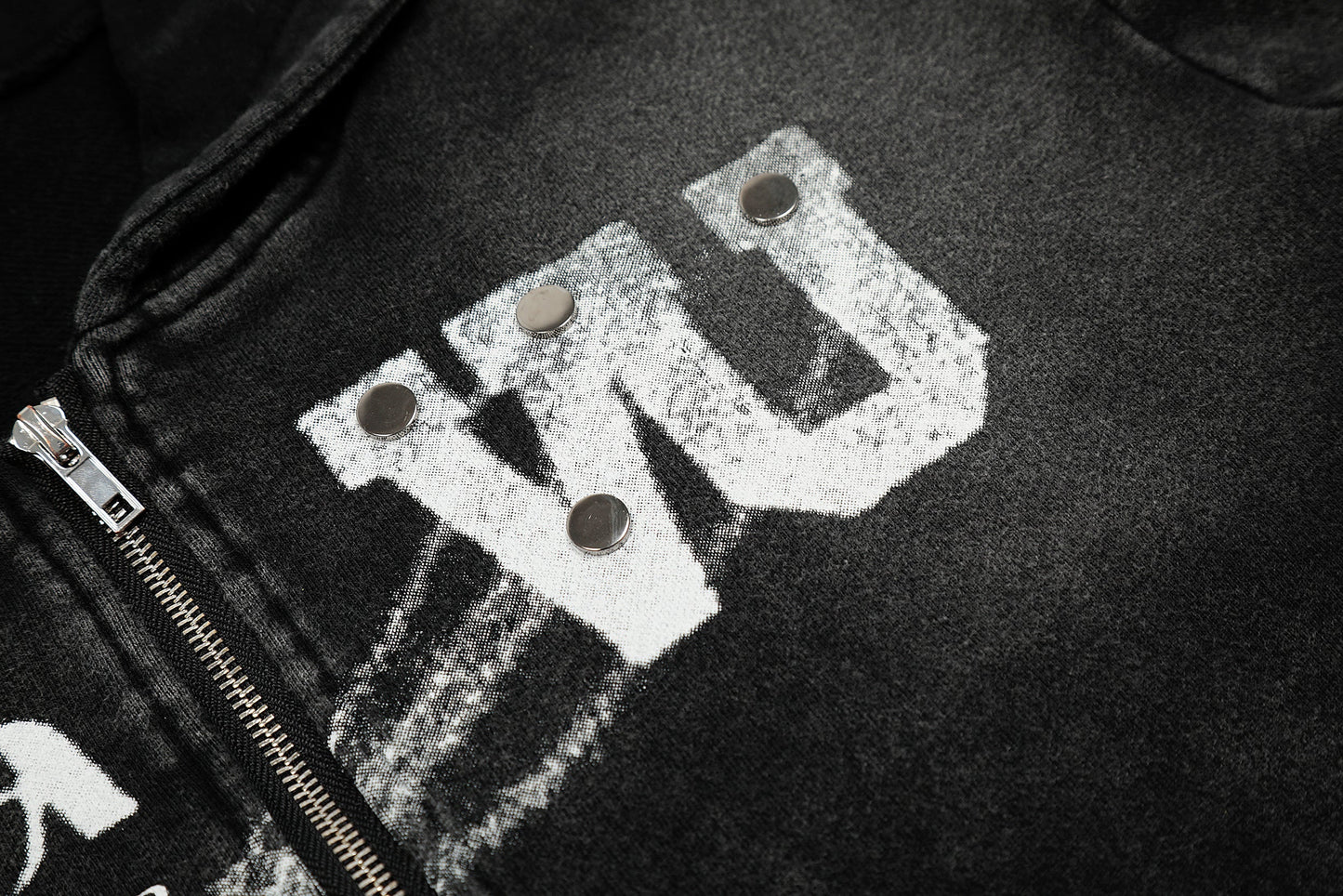 Washed Gradient | Black Zip Up Hoodie - Luxuryurbanwear