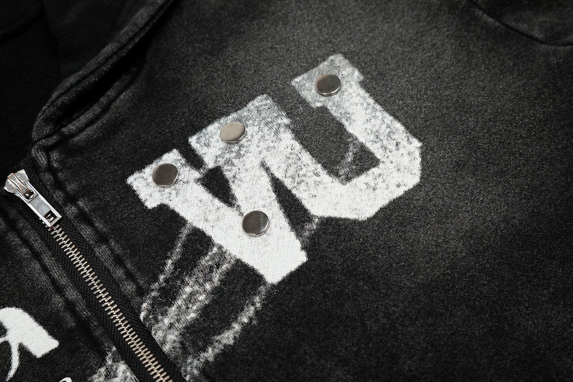 Washed Gradient | Black Zip Up Hoodie - Luxuryurbanwear
