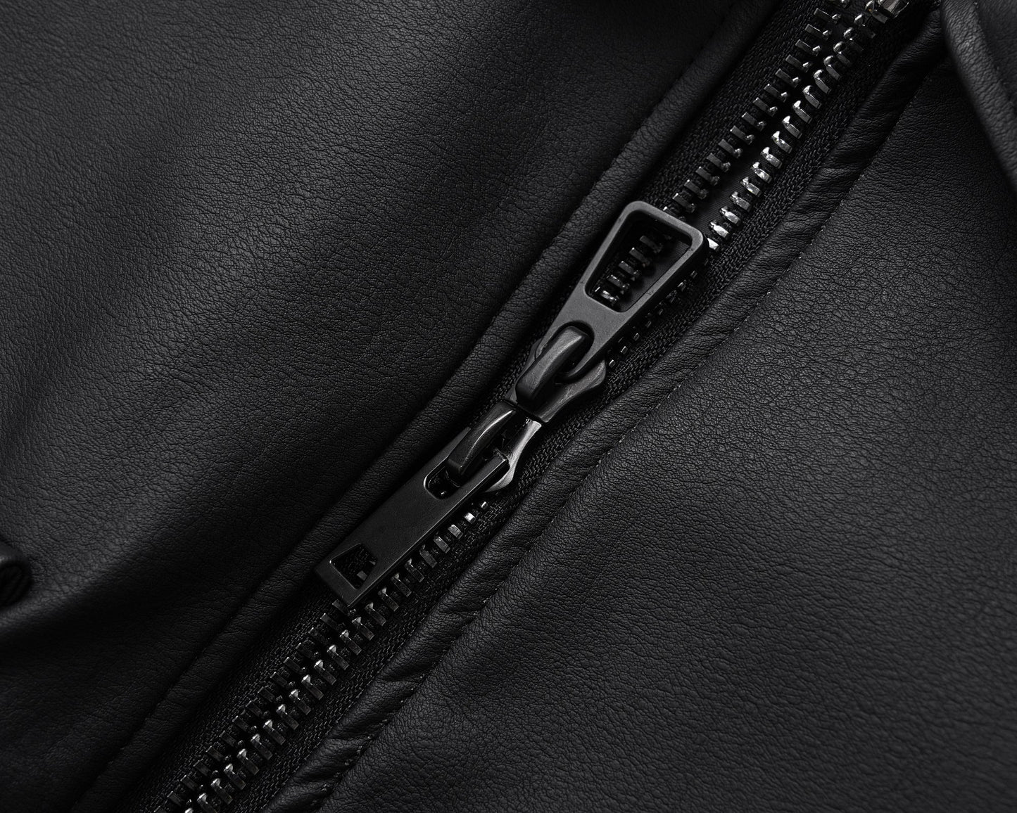 Black Essential | Faux Leather Jacket - Luxuryurbanwear