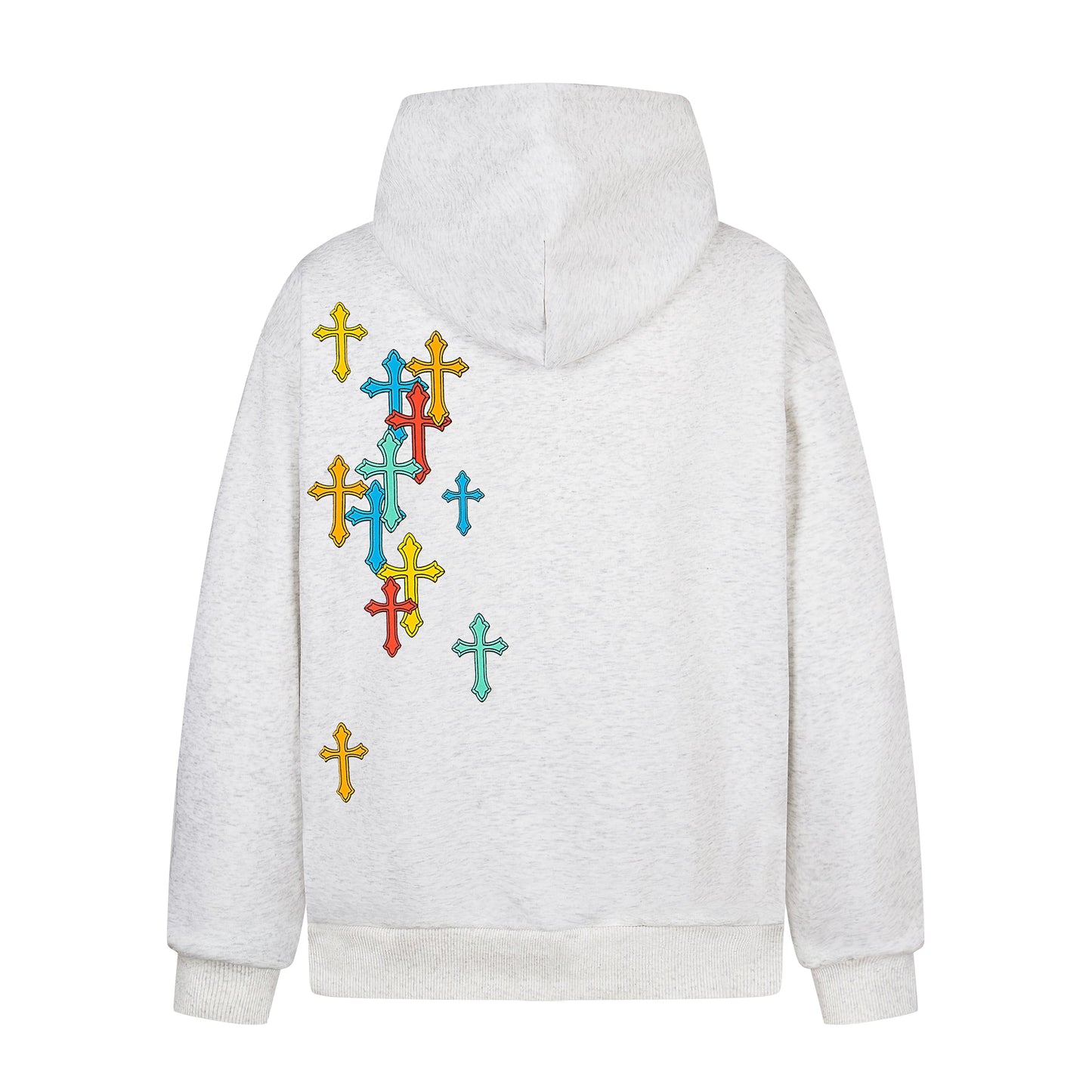 Colorful Cross Patch | Zip-Up Hoodie - Luxuryurbanwear