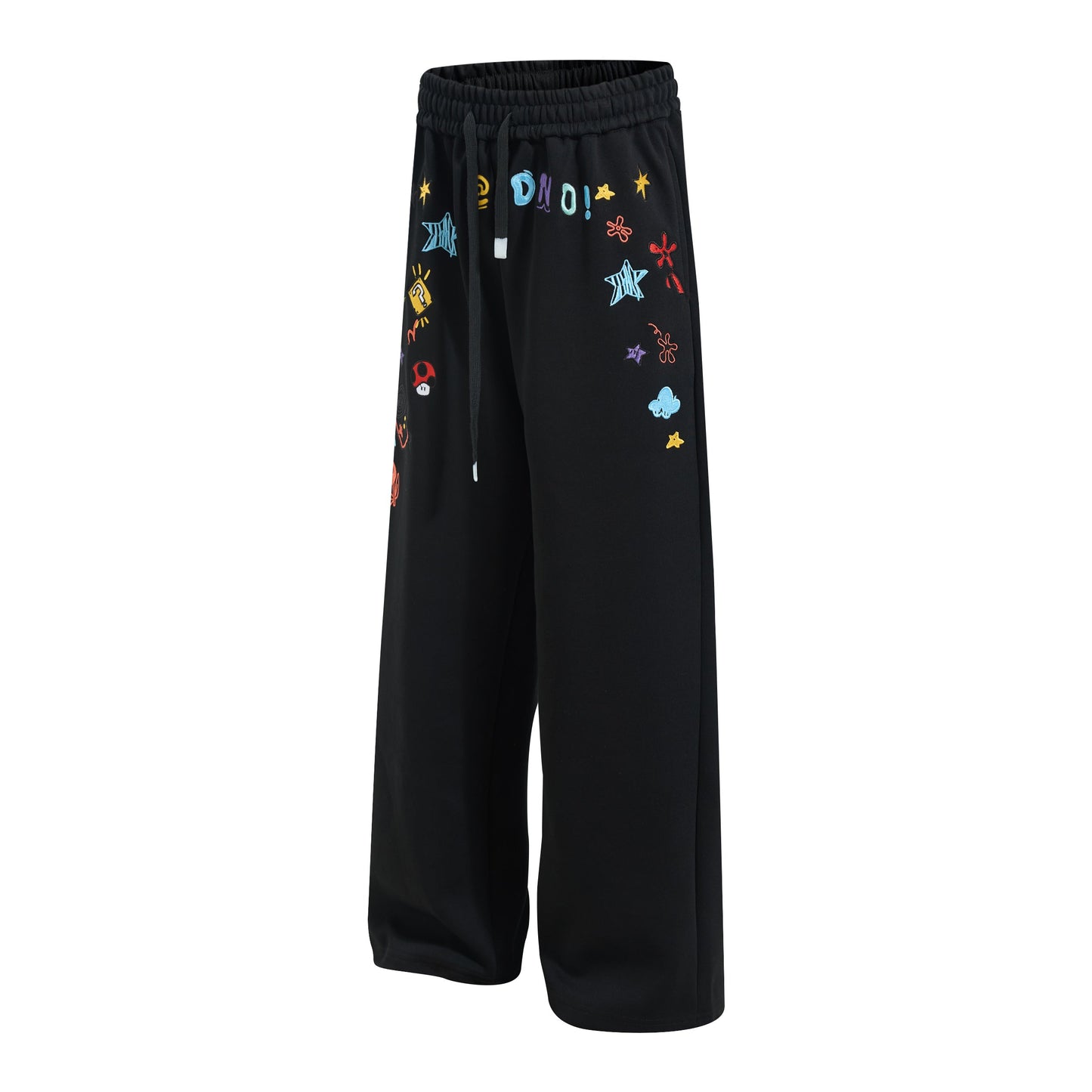 Cartoon Patch Decor | Loose Sweatpants - Luxuryurbanwear