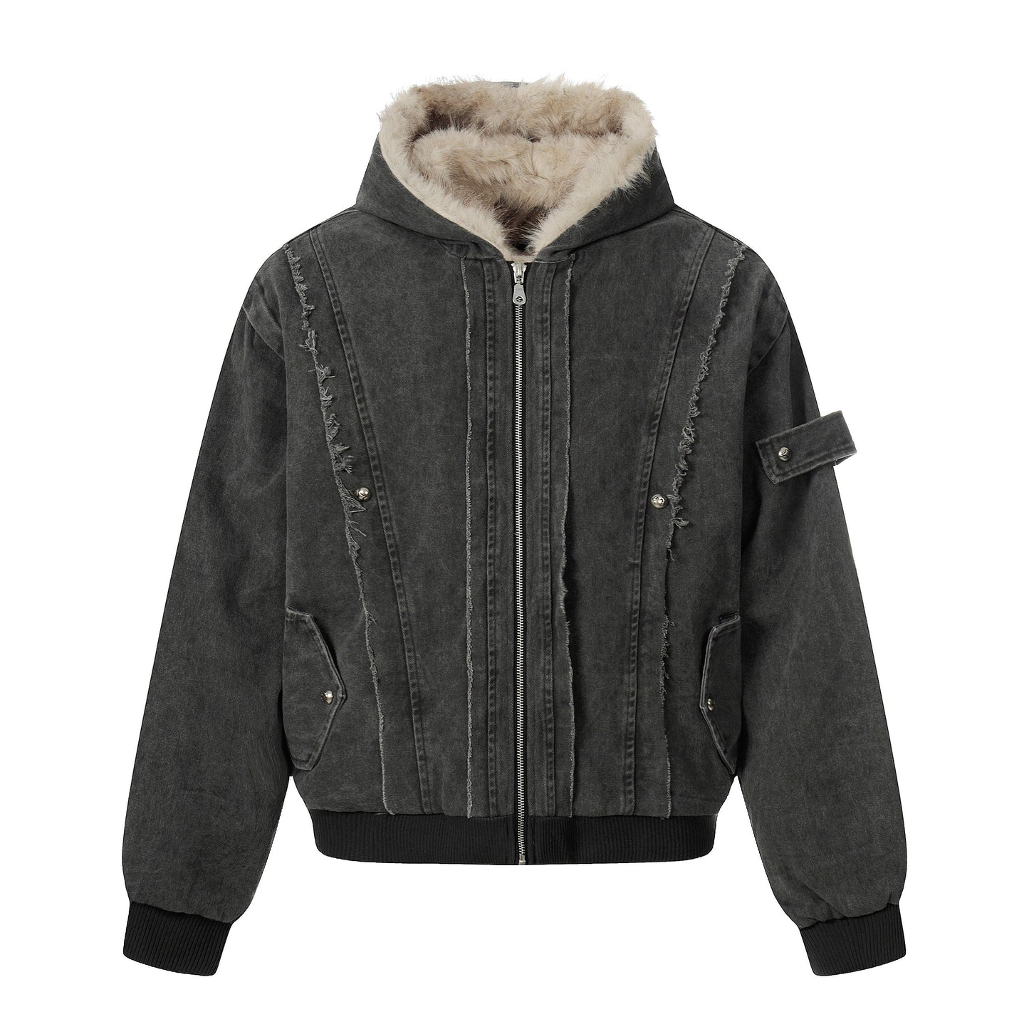 Vintage Distressed | Fur Winter Jacket - Luxuryurbanwear