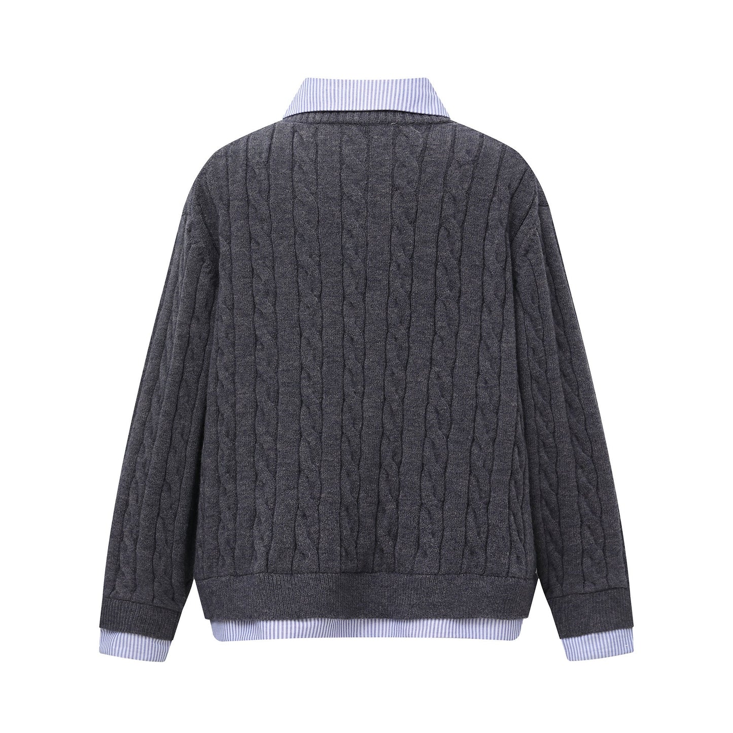 College Patchwork| Knit Polo Sweater - Luxuryurbanwear
