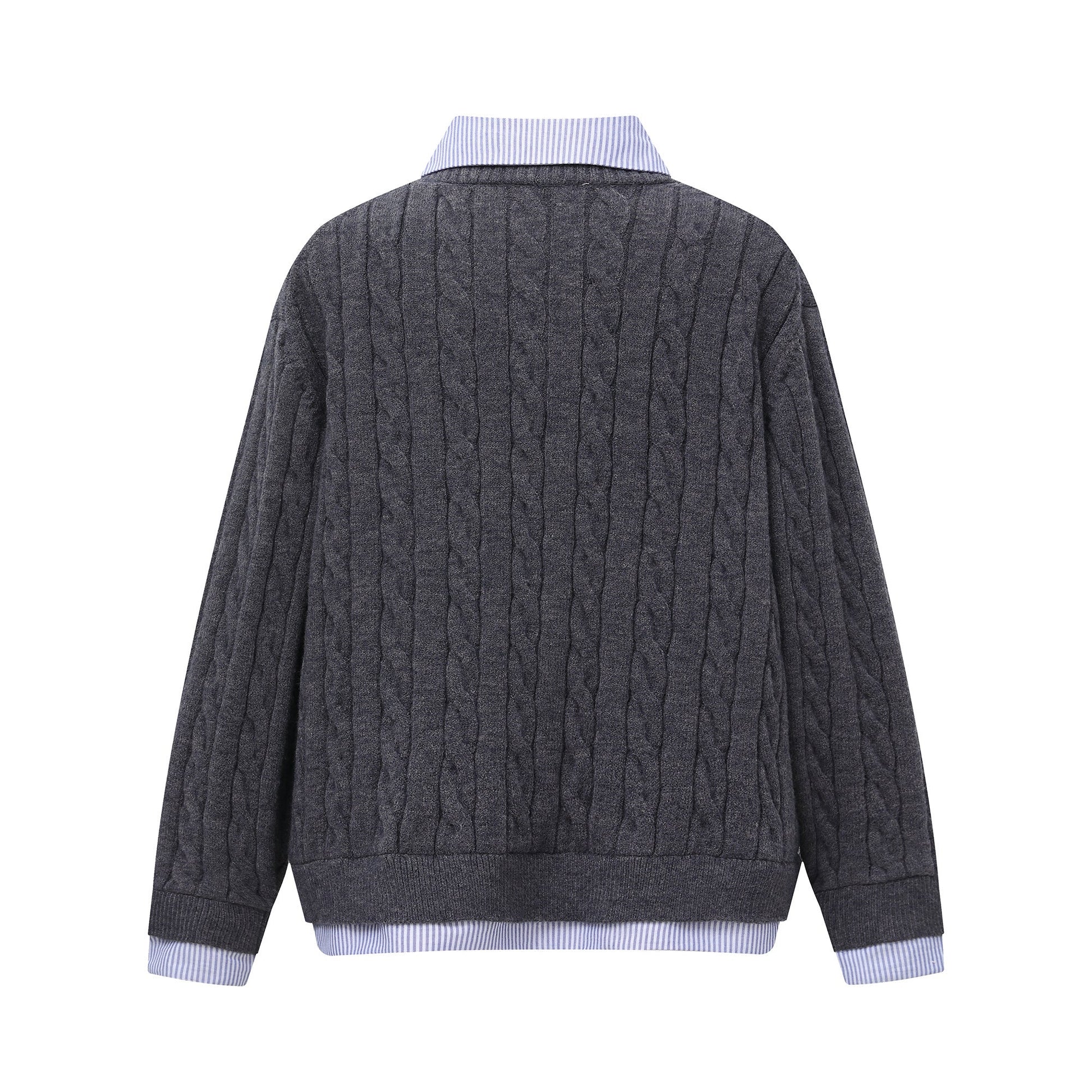 College Patchwork| Knit Polo Sweater - Luxuryurbanwear