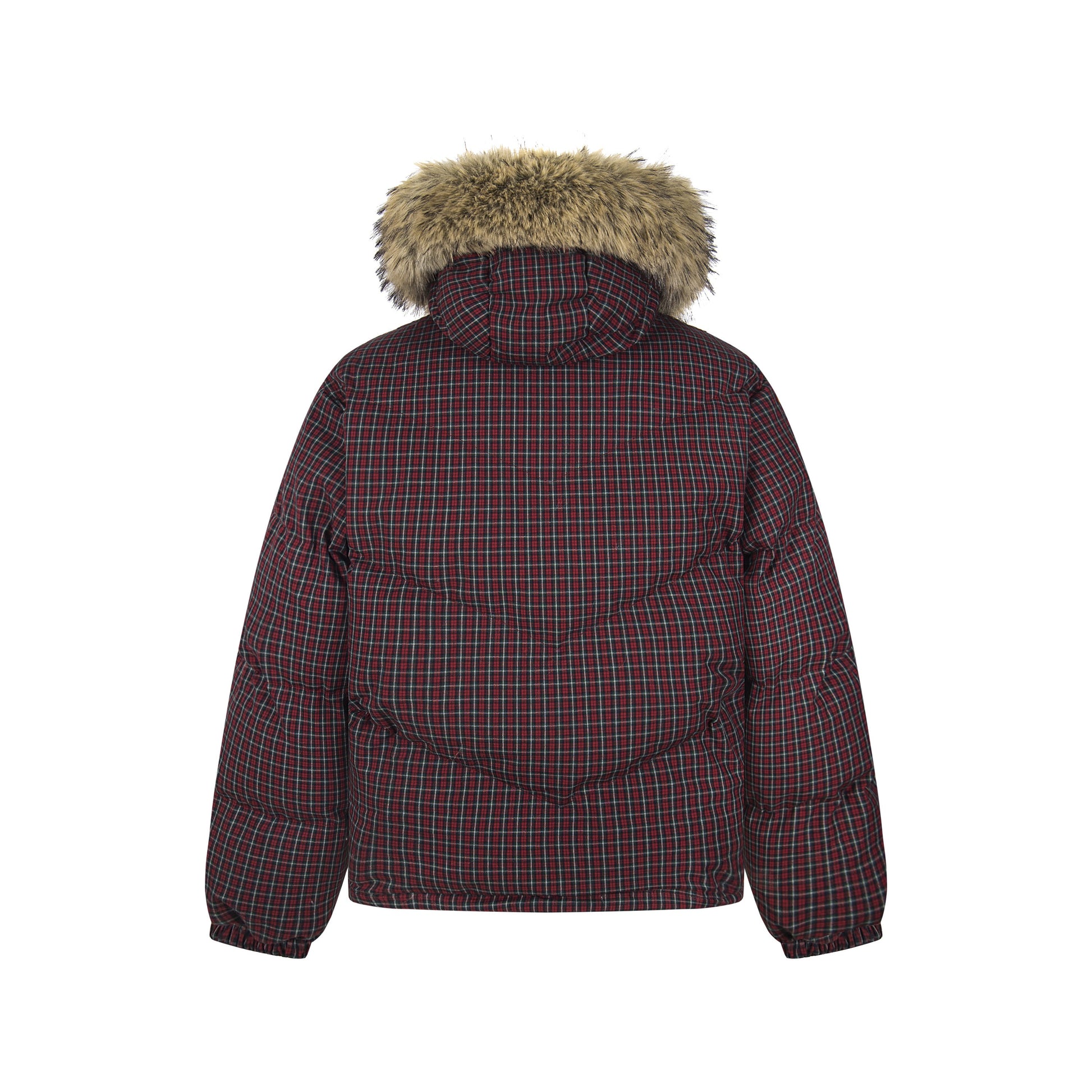 Winter Nest | Faux Fur Trimmed Plaid Puffer - Luxuryurbanwear