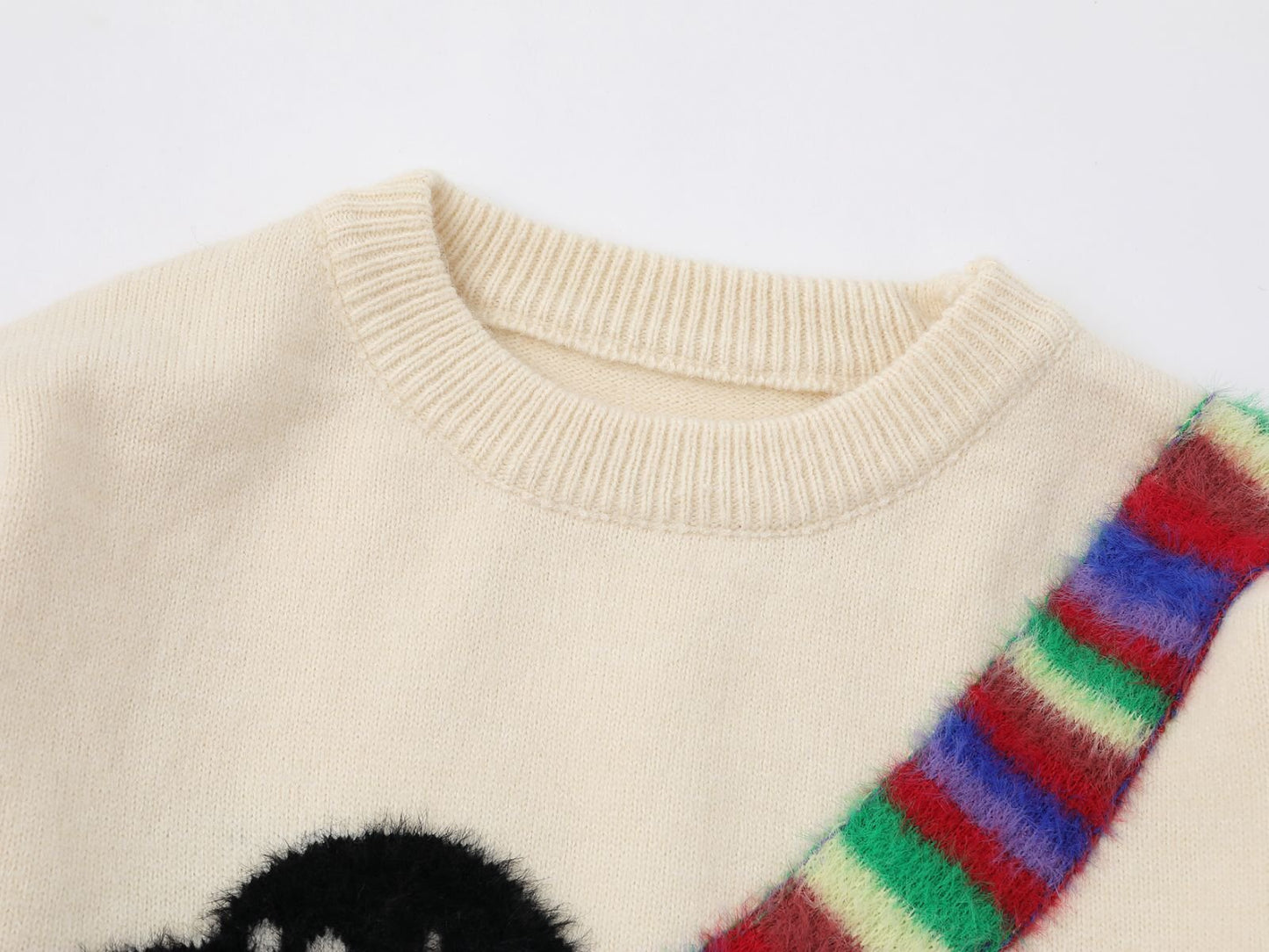 Snow Pup | Embroidered Dog Knit Sweater - Luxuryurbanwear