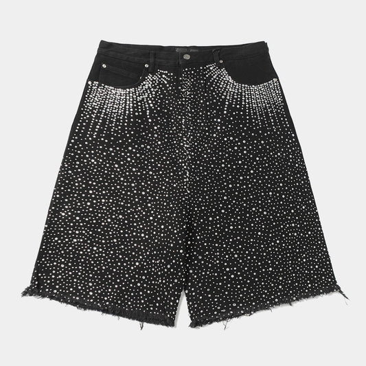 Rhinestone | Denim Shorts - Luxuryurbanwear