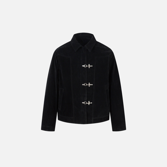 Stylish Casual Heavy Metal Buckle Design Jacket - Luxuryurbanwear