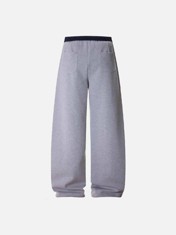 Fashionable Patchwork Wide Leg Sweatpants - Luxuryurbanwear