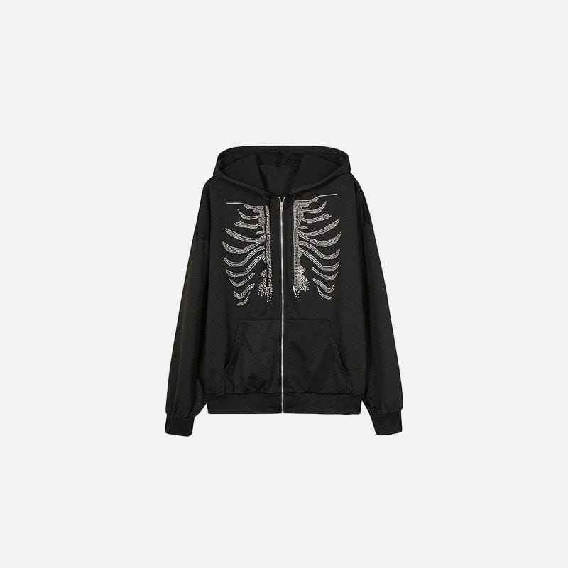 Zip Up Hoodie Bone Chill