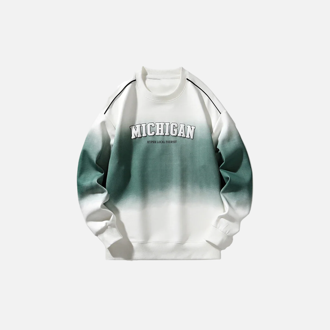 Gothic Oversized Gradient Letter Printed Sweatshirt - Luxuryurbanwear