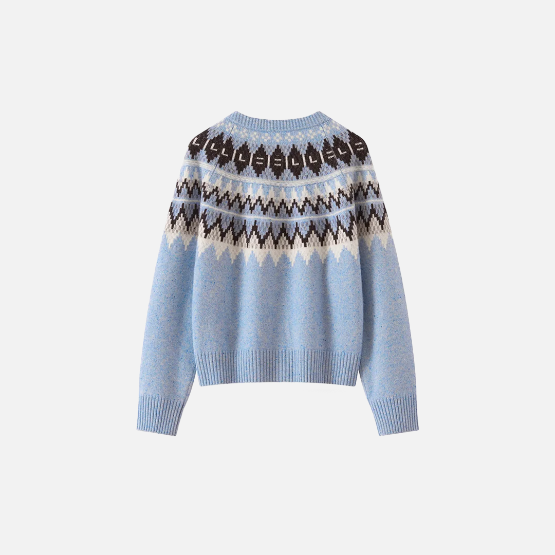 Thick Vintage Jacquard O-Neck Zipper Cardigan - Luxuryurbanwear