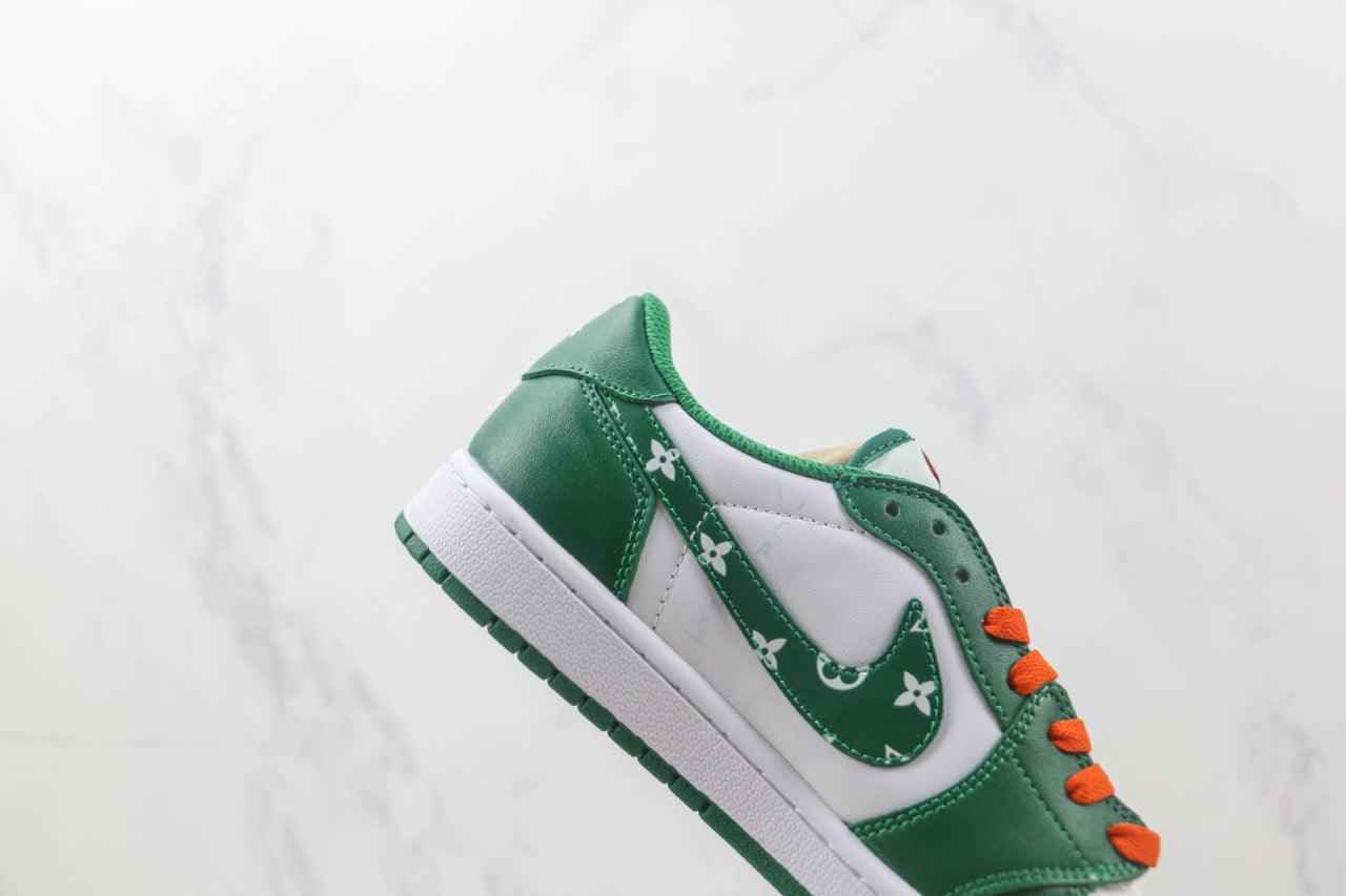 Custom Jordan 1 Low x LV DM7866 885 - Stylish Grey Sneakers SneakerNational