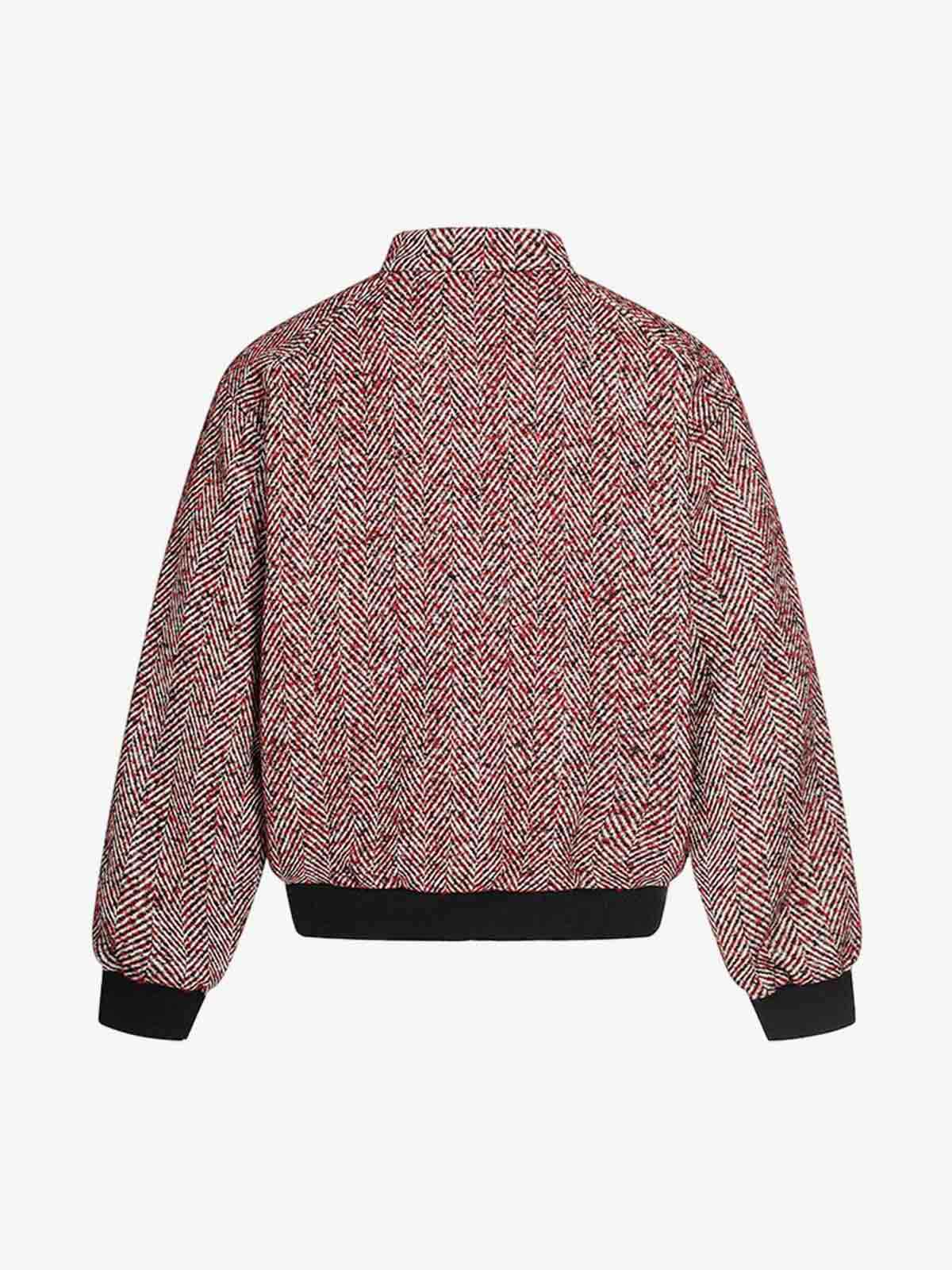 Vintage Herringbone Zip Up Jacket