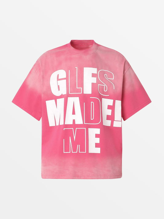 Front view of model wearing Dimadir unisex graphic t-shirt in a boxy oversized fit