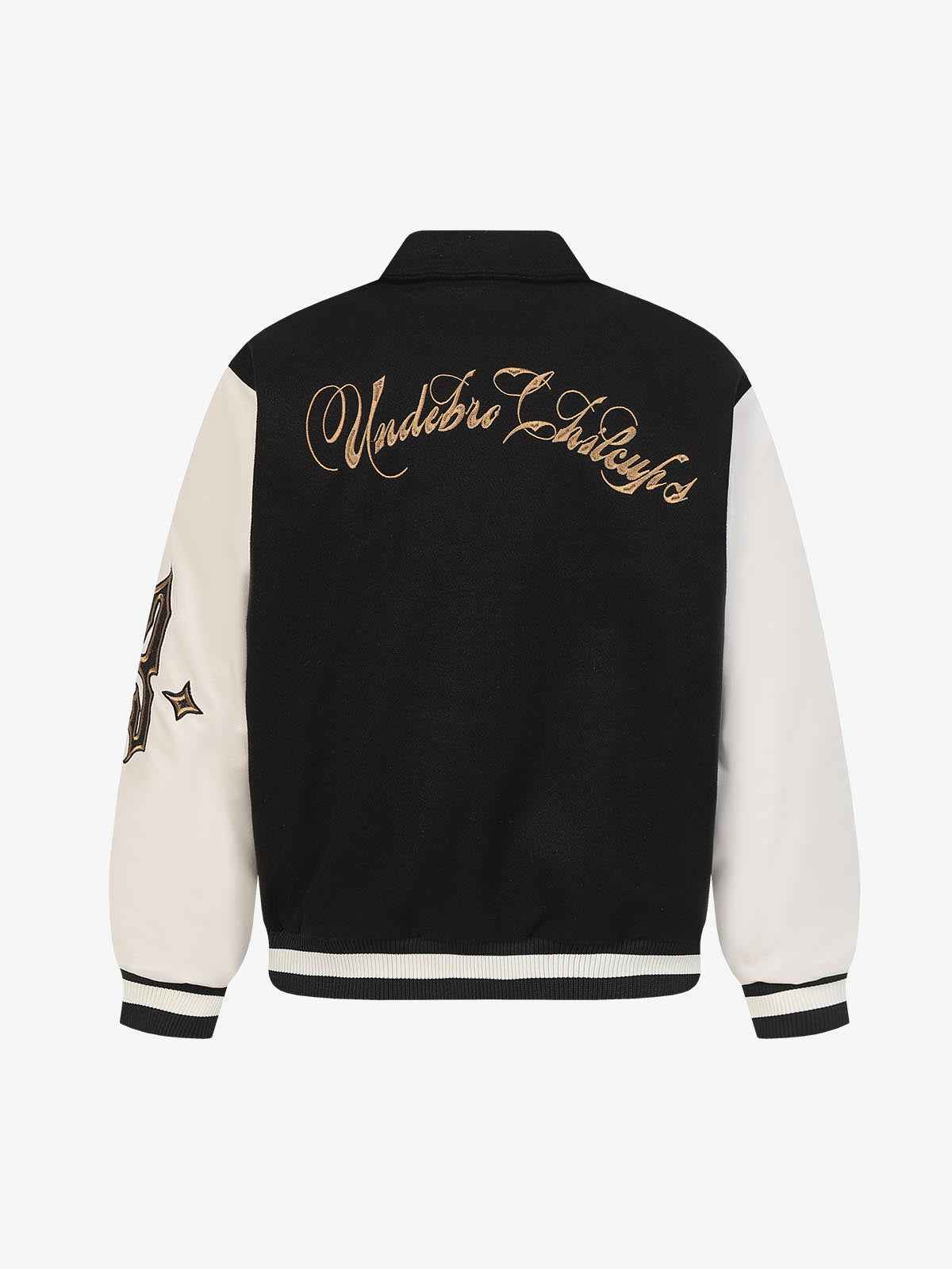 Gothic Gold Embroidered Varsity Jacket
