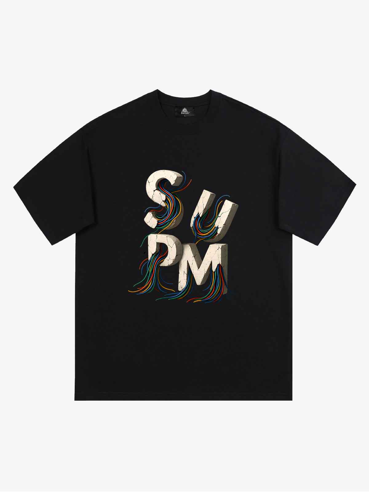 SPMD Letter Cable Graphic T-Shirt