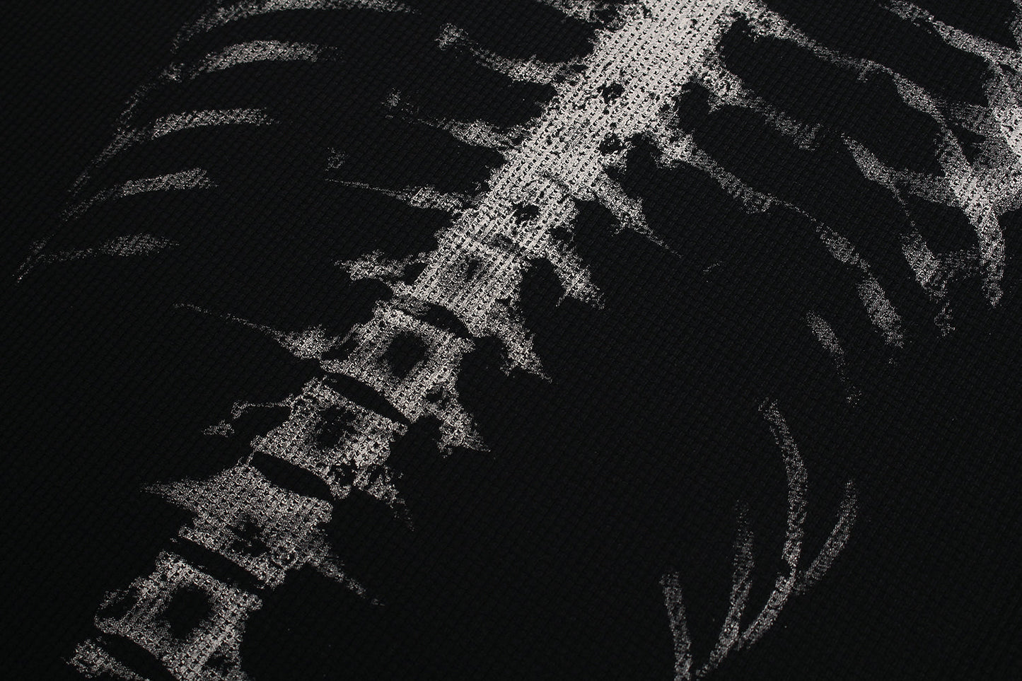 X-Ray Skeleton | Waffle Long Sleeve T-Shirt - Luxuryurbanwear