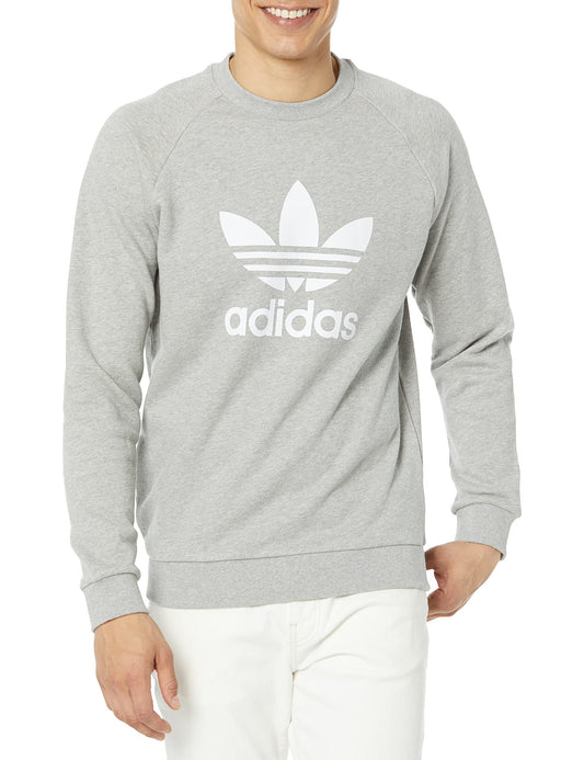 adidas Originals Mens Adicolor Classics Trefoil Crewneck Medium Grey Heather X-Large