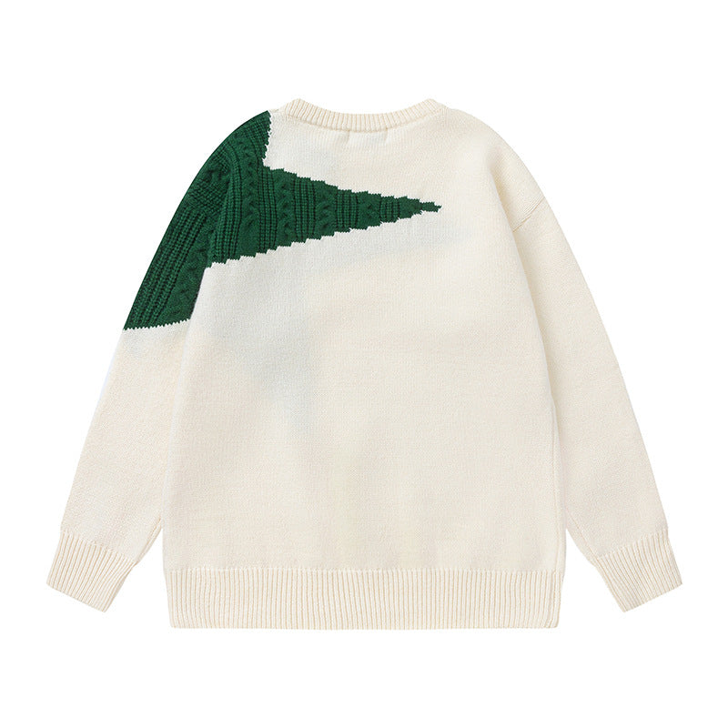 Street Starburst Patchwork Oversized Jumper - High Street Knitwear | LuxuryUrbanwear - Luxuryurbanwear