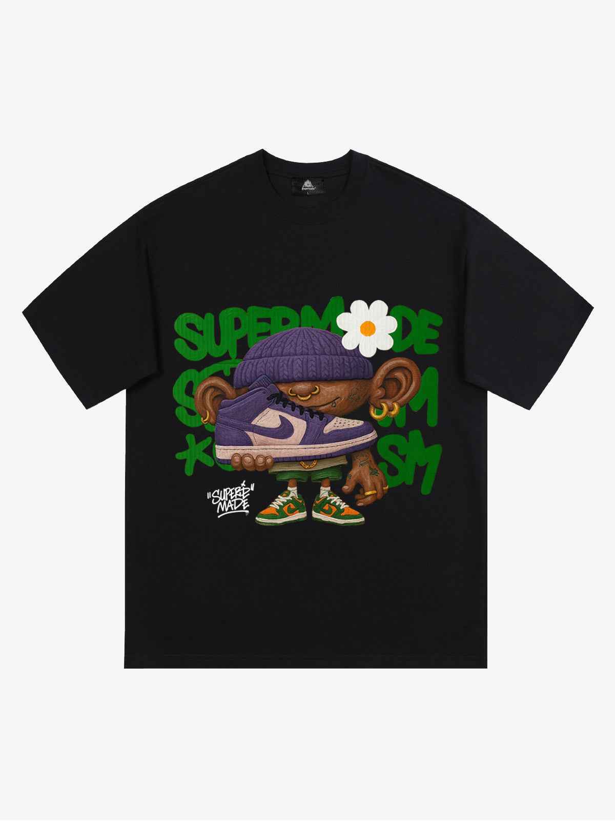 Street Cartoon Sneaker Graffiti Sneaker T-shirt