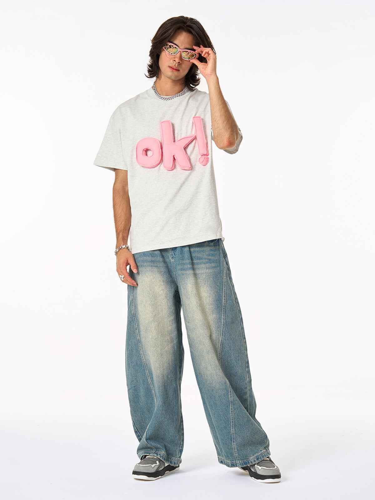 Fun "OK!" Graphic T-Shirt