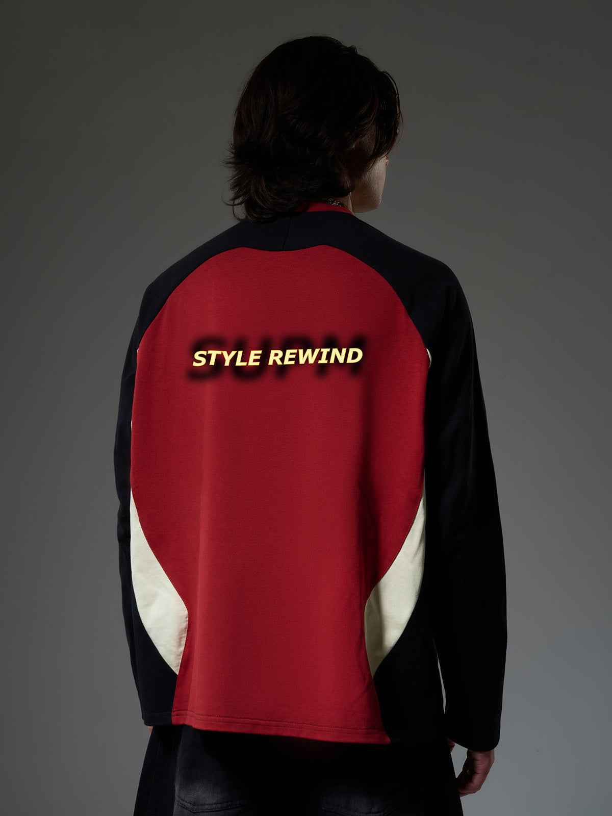 Original Retro Contrast Color Long-Sleeved T-Shirt