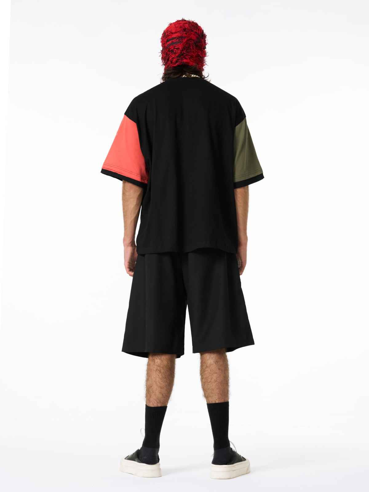 Pleated Design Pendant Decoration Baggy Shorts - 2482