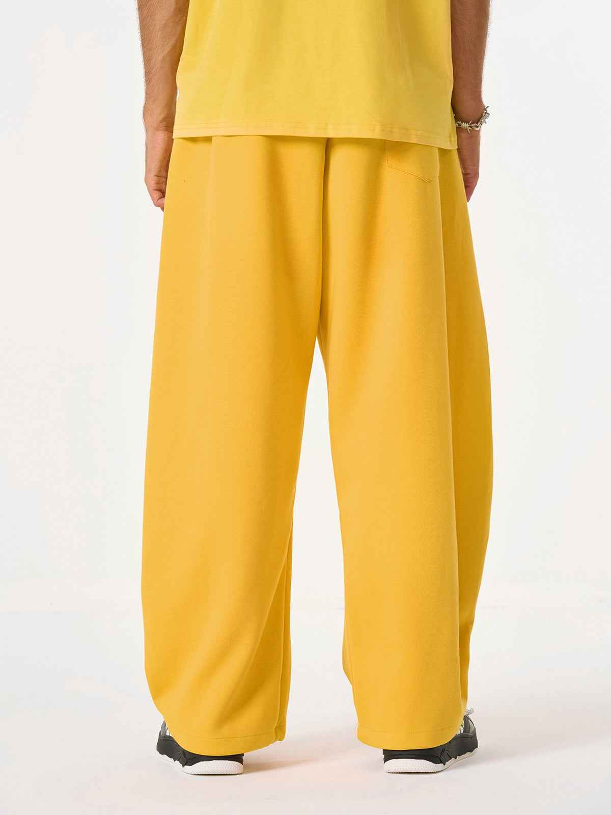Fleece Vintage Side Stripe Drape Paratrooper Machete Wide Leg Pants - 2488