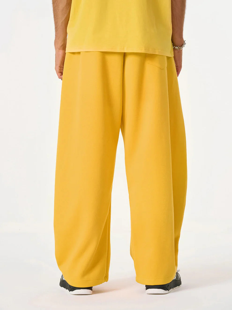 Vintage Side Stripe Pants | Wide Leg Fleece Streetwear Trousers - Luxuryurbanwear