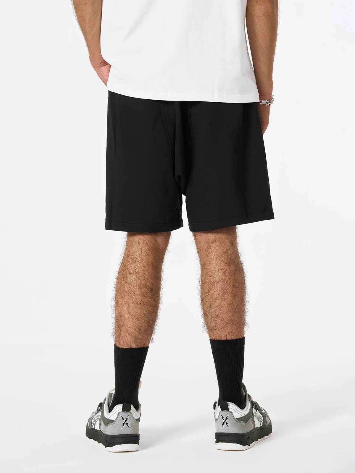 Retro Functional Zipper Slit Jort