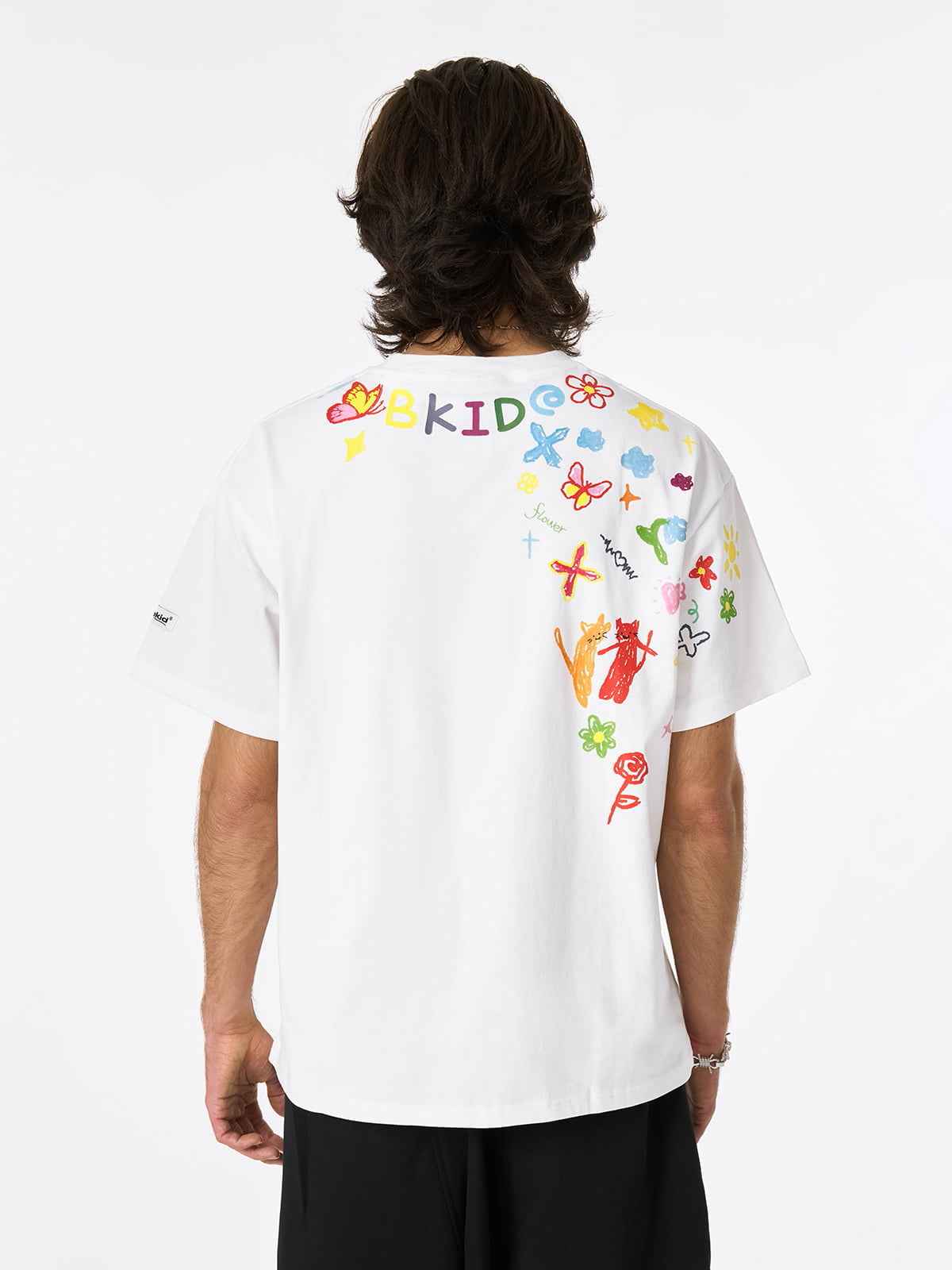 Retro Graffiti Hand-Painted T-Shirt