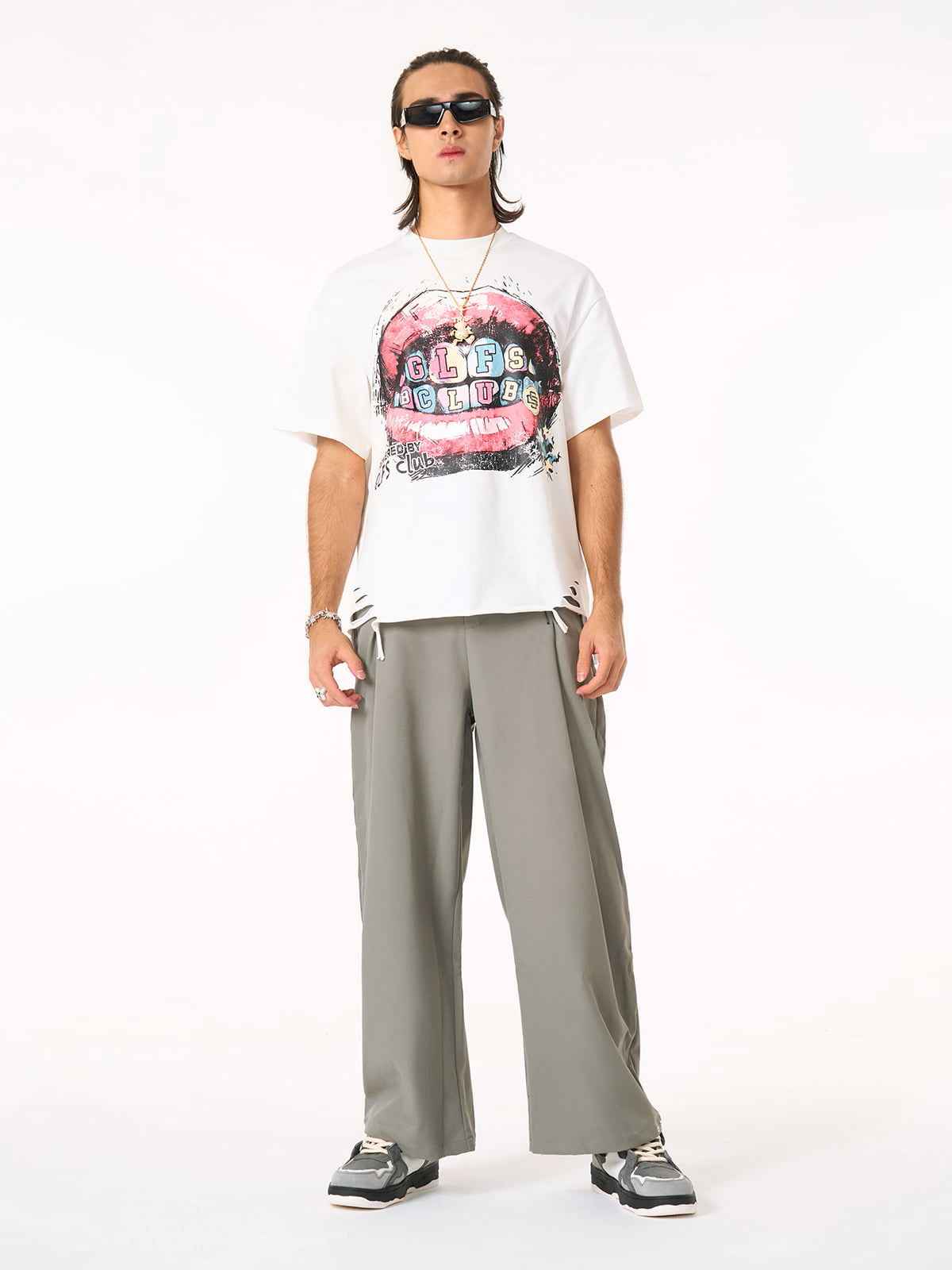 Elastic Waistband Barrel Pants - 2425