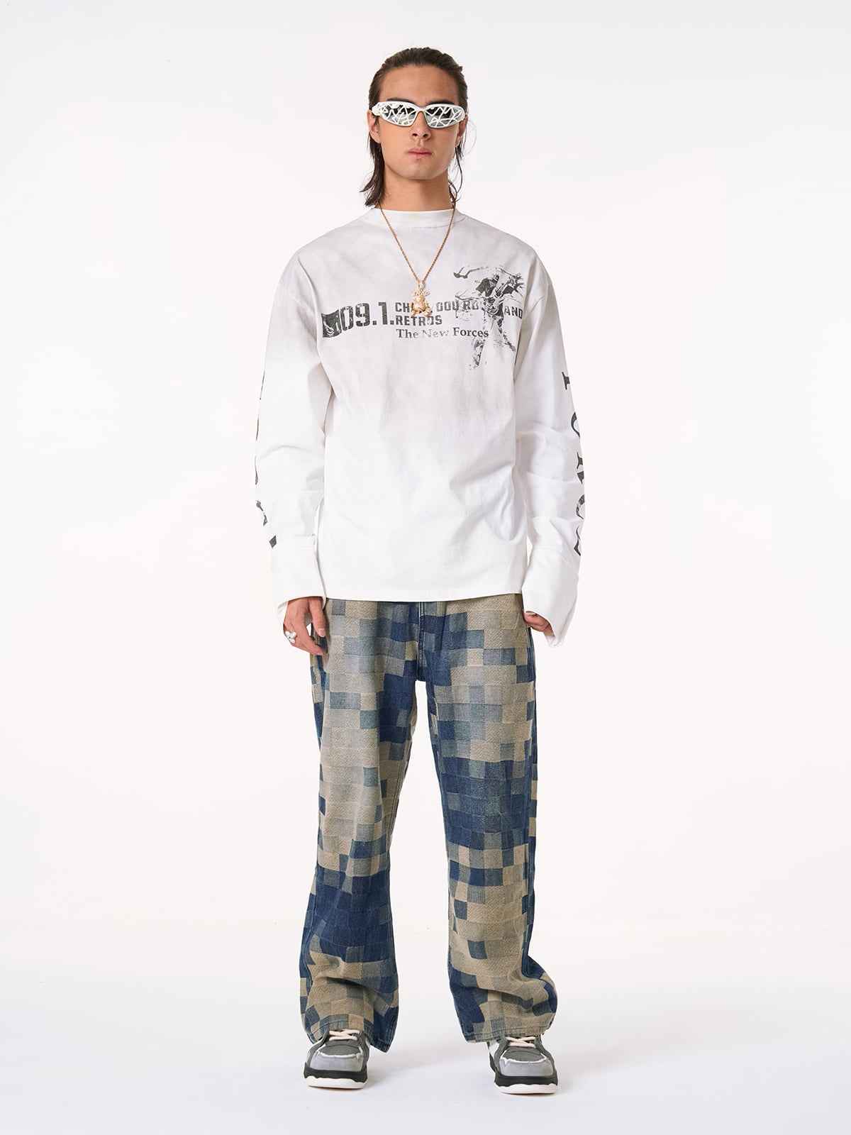 Distressed NO. 09 Long Sleeve T-Shirt