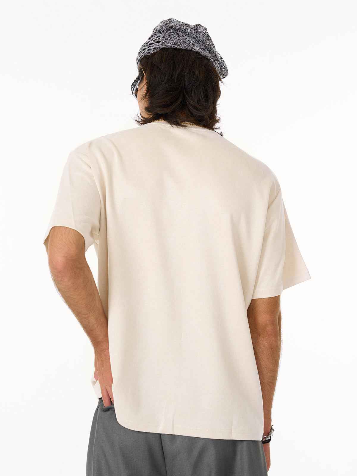 Functional Deconstructed Split Short-Sleeved T-Shirt - 2437