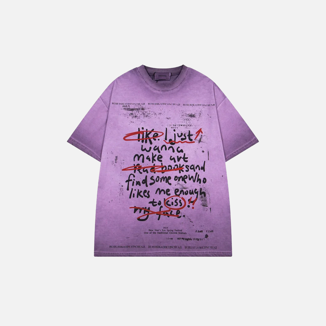 Summer Washed O-Neck Collar Hip Hop T-Shirt - Luxuryurbanwear