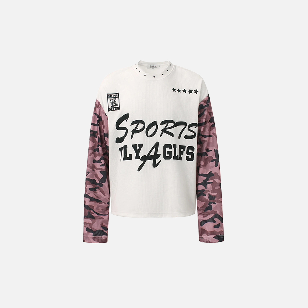 Unique Camouflage Patchwork Long Sleeve T-Shirt - Luxuryurbanwear