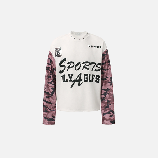 Unique Camouflage Patchwork Long Sleeve T-Shirt - Luxuryurbanwear