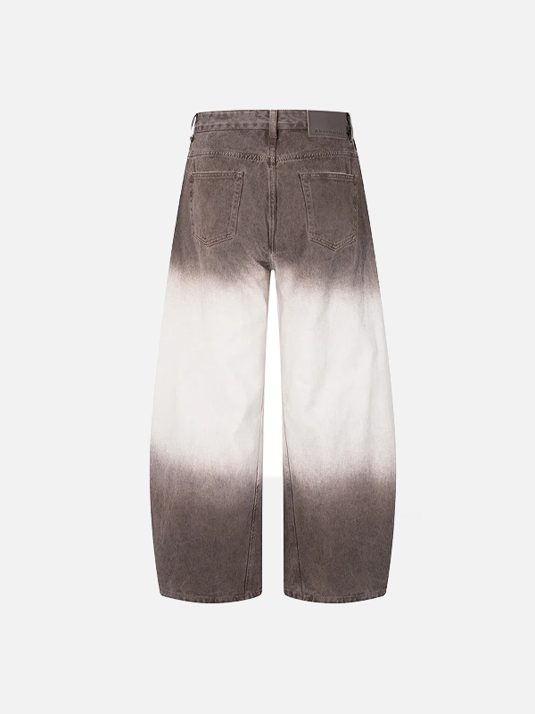 Fashionable Tie Dye Gradient Straight Leg Jeans - Luxuryurbanwear